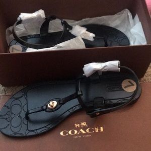 Coach Black Sandals